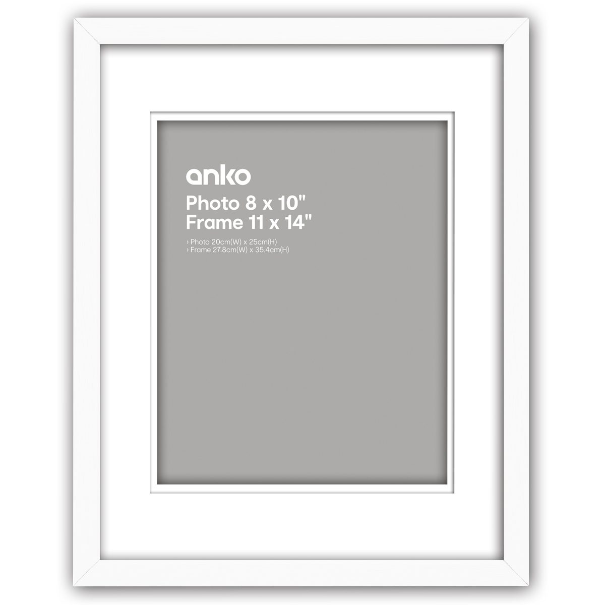 Nice Photo Frame 8in. x 10in. (20cm x 25cm), White KmartNZ