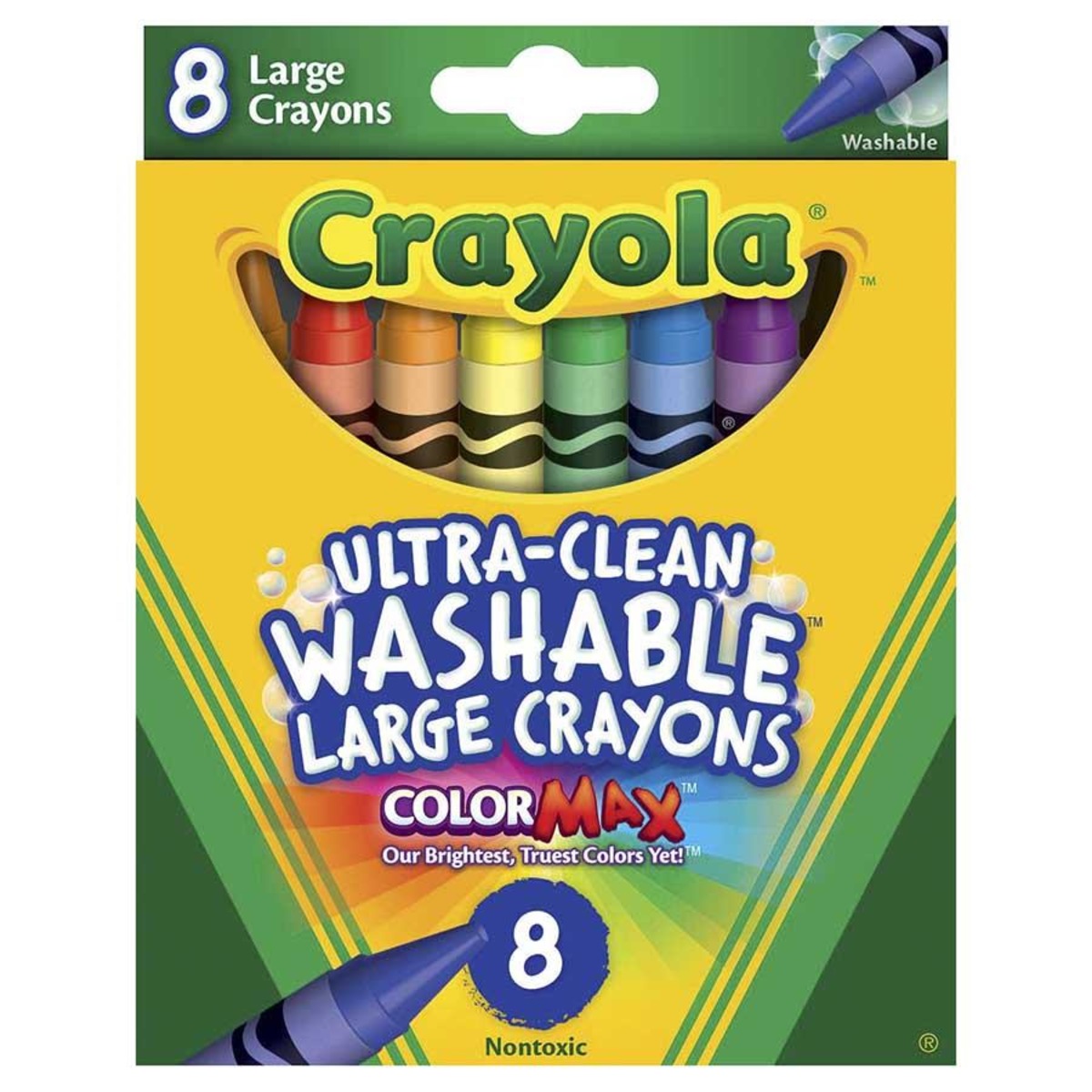 Crayola 8 Pack UltraClean Washable Large Crayons KmartNZ