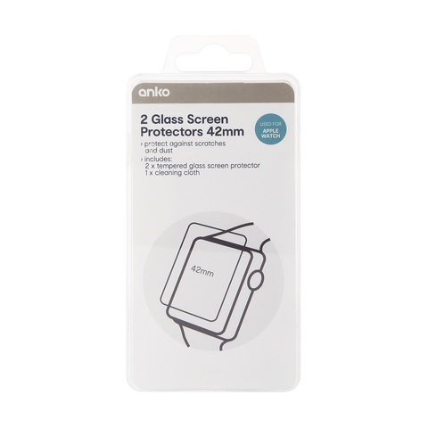 2 Glass Screen Protectors 42mm Kmartnz