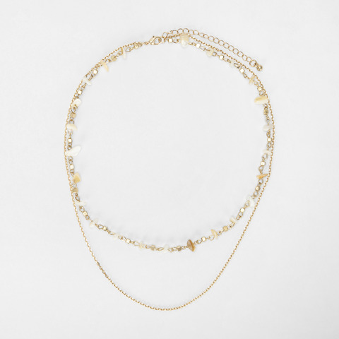 Multi Layer Shell Bead Charm Necklace - Kmart NZ