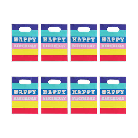 8 Pack Rainbow Loot Bags - Kmart NZ