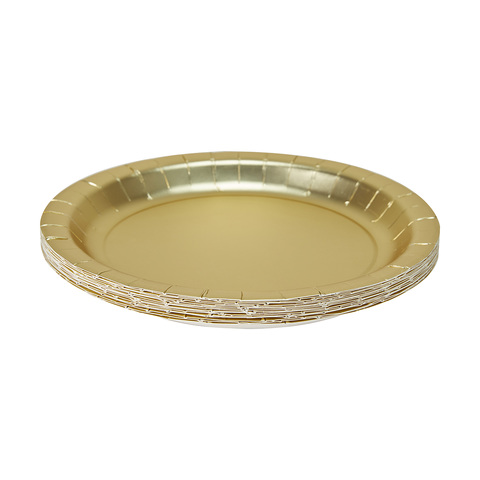 16 Pack Gold Paper Plates - Kmart NZ