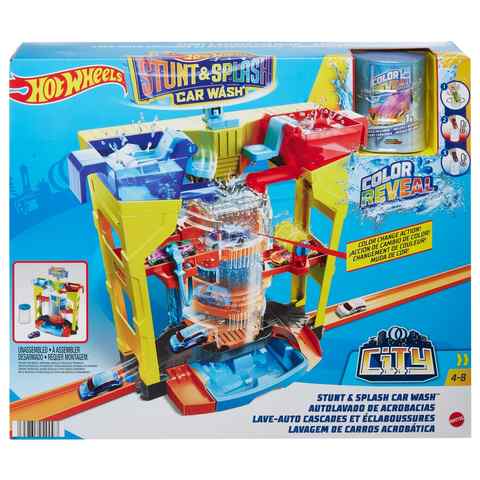 Hot Wheels Stunt Splash Car Wash Playset - Kmart NZ