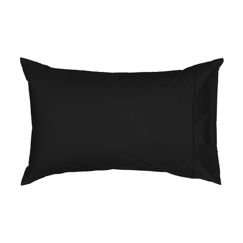 225 Thread Count Standard Pillowcase Black - Kmart NZ