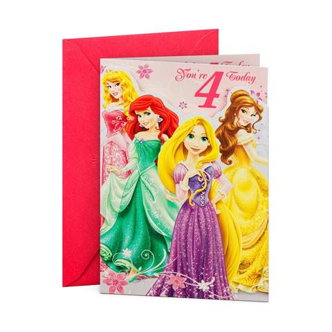 Hallmark Disney Princess Birthday Card Age 4 - Kmart NZ