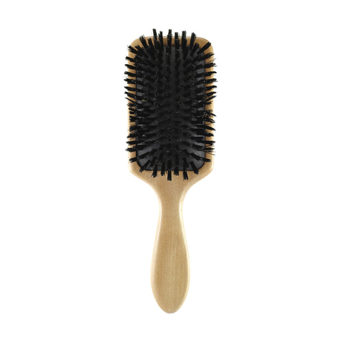 Wooden Paddle Brush With Mixed Bristle 