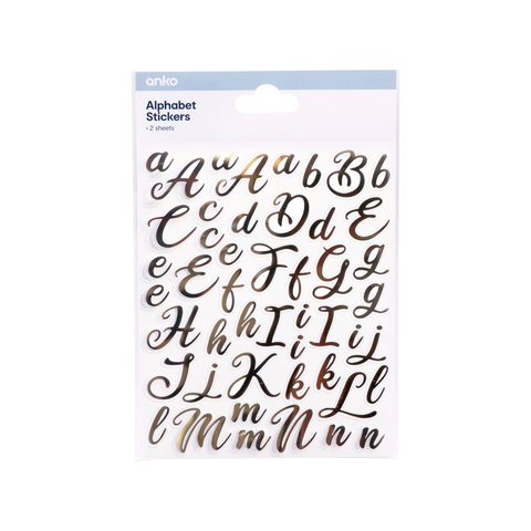 Alphabet Stickers Gold Look - Kmart NZ