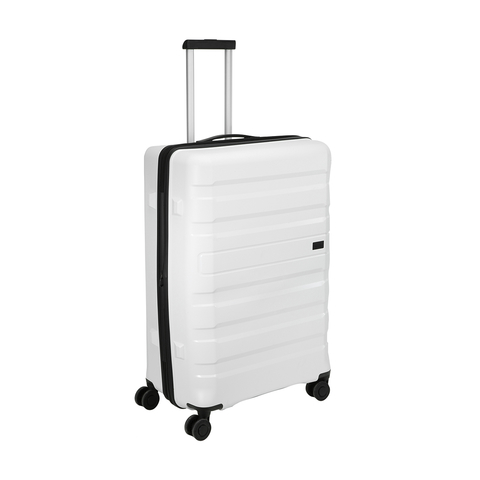 hard white suitcase