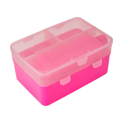 Pink 4 Section Double Decker Lunch Box and Bottle - Kmart NZ