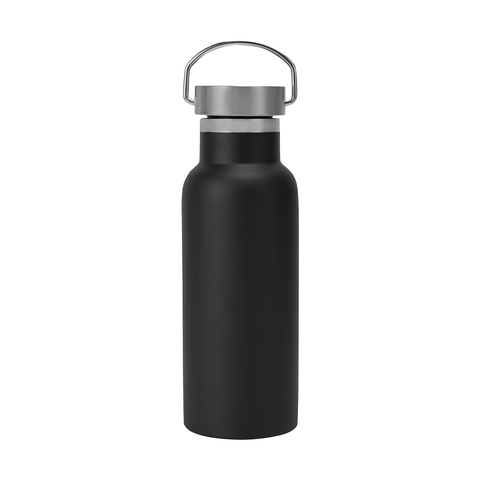 500ml Matte Black Double Wall Insulated Drink Bottle with Handle - Kmart NZ