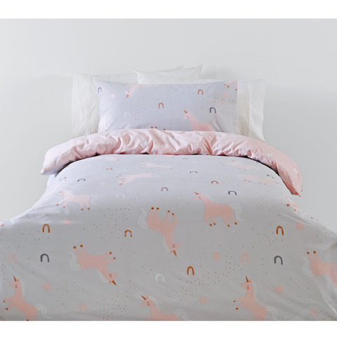 Unicorn Quilt Cover Set Double Bed Kmartnz