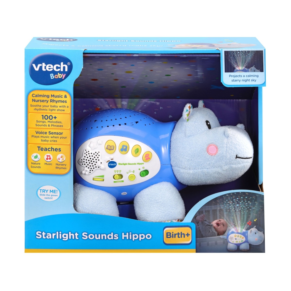 VTech Starlight Sounds Hippo | KmartNZ