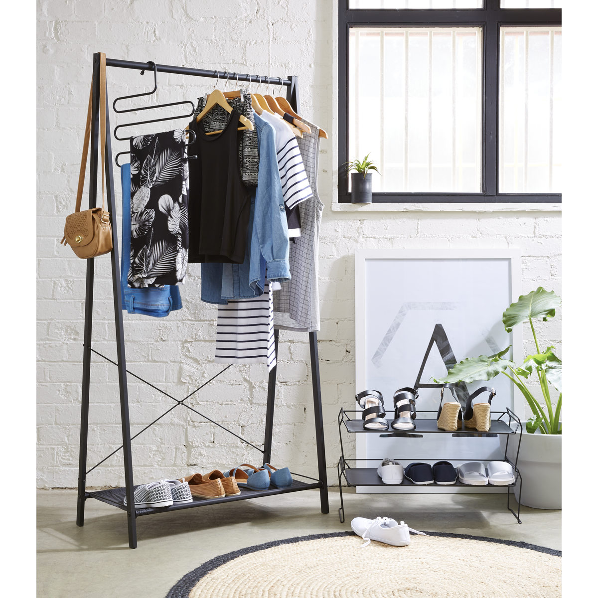 A Frame Garment Rack - Black | KmartNZ